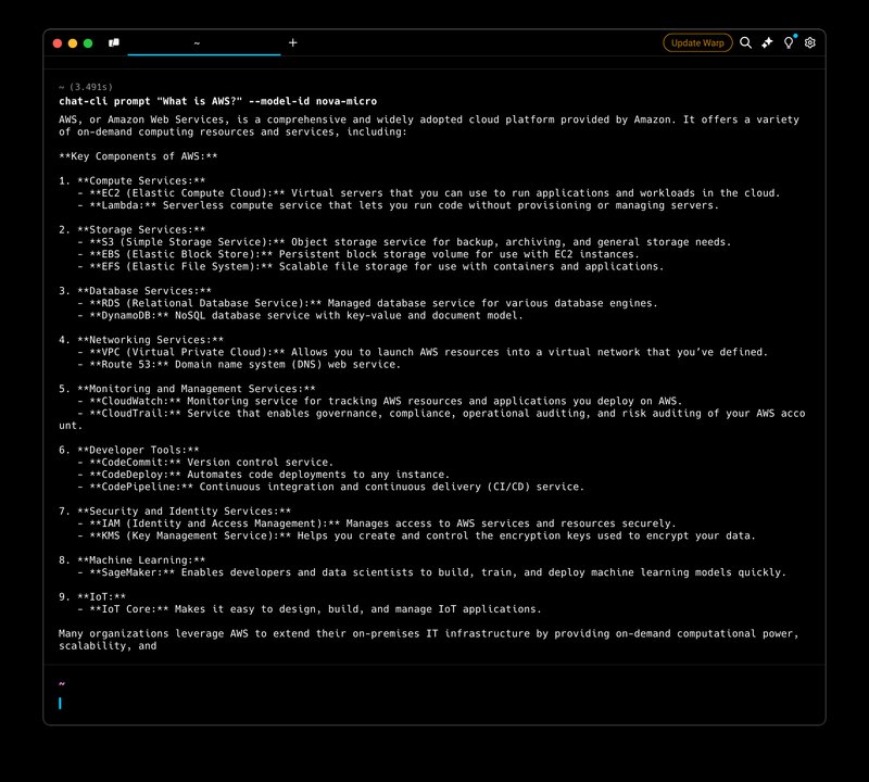 Adding Amazon Nova models to Chat-CLI