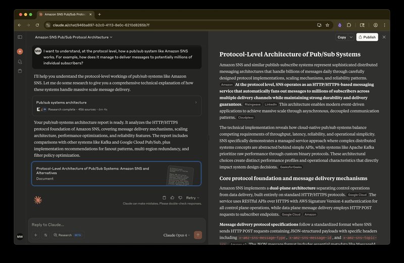 Trying out Claude's Research Mode